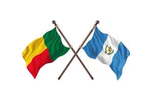 Benin versus Guatemala Two Country Flags photo