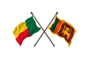 benin contra sri lanka dos banderas de países foto