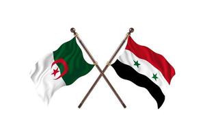 Algeria versus Syria Two Country Flags photo