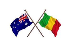 Australia versus Mali Two Country Flags photo