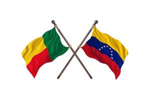 Benin versus Venezuela Two Country Flags photo