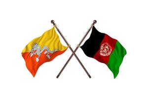 Bhutan versus Afghanistan Two Country Flags photo