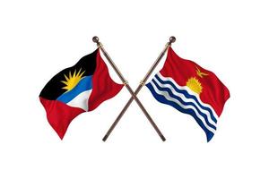 Antigua and Barbuda versus Kiribati Two Country Flags photo