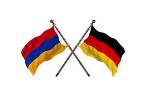 armenia contra alemania dos banderas de países foto