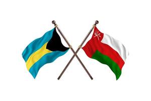 Bahamas versus Oman Two Country Flags photo