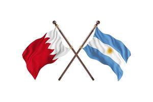Bahrain versus Argentina Two Country Flags photo