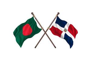 Bangladesh versus Dominican Republic Two Country Flags photo