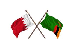 Bahrain versus Zambia Two Country Flags photo