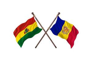 Bolivia versus Andorra Two Country Flags photo