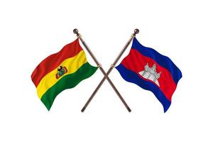 Bolivia versus Cambodia Two Country Flags photo