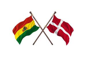 Bolivia versus Denmark Two Country Flags photo