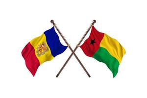 andorra contra guinea-bissau dos banderas de países foto