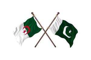 argelia contra pakistán dos banderas de países foto