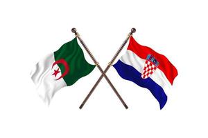 Algeria versus Croatia Two Country Flags photo