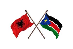 Albania versus South Sudan Two Country Flags photo