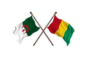 Algeria versus Guinea Two Country Flags photo