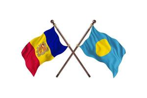 Andorra versus Palau Two Country Flags photo