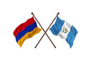 armenia contra guatemala dos banderas de países foto