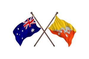 Australia versus Bhutan Two Country Flags photo