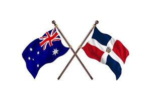 Australia versus Dominican Republic Two Country Flags photo