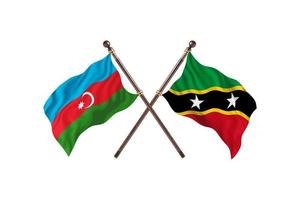 Azerbaijan versus Saint Kitts and Nevis Two Country Flags photo