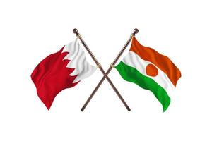 Bahrain versus Niger Two Country Flags photo