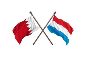 Bahrain versus Luxembourg Two Country Flags photo