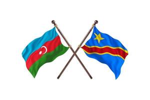 Azerbaijan versus Democratic Republic Congo Two Country Flags photo