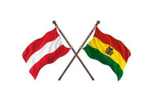 austria contra bolivia dos banderas de países foto