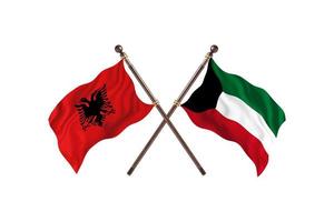 Albania versus Kuwait Two Country Flags photo