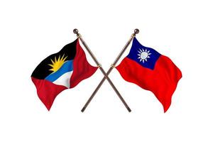 Antigua and Barbuda versus Taiwan Two Country Flags photo