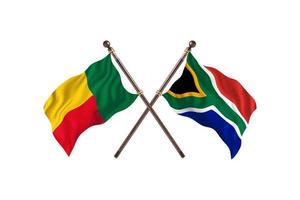 Benin versus South Africa Two Country Flags photo