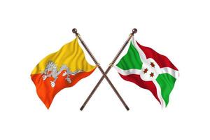 Bhutan versus Burundi Two Country Flags photo