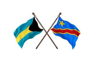 Bahamas versus Democratic Republic Congo Two Country Flags photo