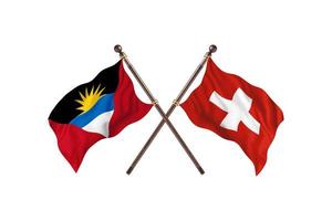 Antigua and Barbuda versus Switzerland Two Country Flags photo