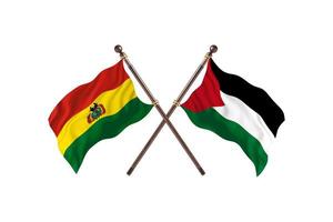 bolivia versus palestina dos banderas de países foto