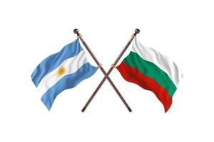 Argentina versus Bulgaria Two Country Flags photo