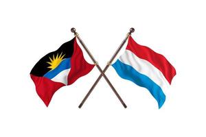 Antigua and Barbuda versus Luxembourg Two Country Flags photo