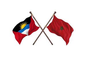 Antigua and Barbuda versus Morocco Two Country Flags photo