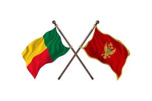 Benin versus Montenegro Two Country Flags photo