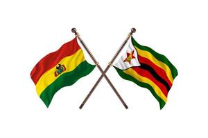 Bolivia versus Zimbabwe Two Country Flags photo
