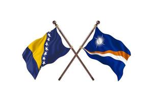 Bosnia versus Marshall Islands Two Country Flags photo