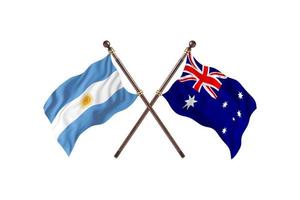 Argentina versus Australia Two Country Flags photo