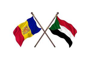 Andorra versus Sudan Two Country Flags photo