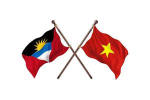 Antigua and Barbuda versus Vietnam Two Country Flags photo