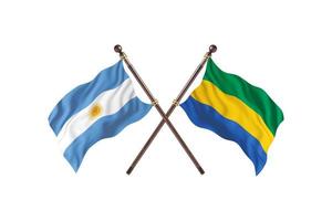 Argentina versus Gabon Two Country Flags photo