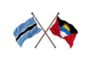 Botswana versus Antigua and Barbuda Two Country Flags photo