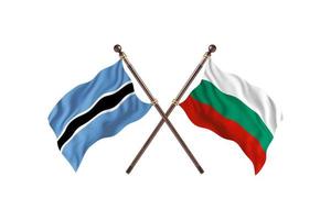 Botswana versus Bulgaria Two Country Flags photo