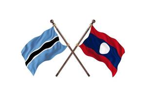 Botswana versus Laos Two Country Flags photo