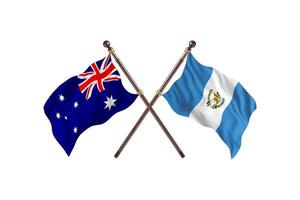 Australia versus Guatemala Two Country Flags photo